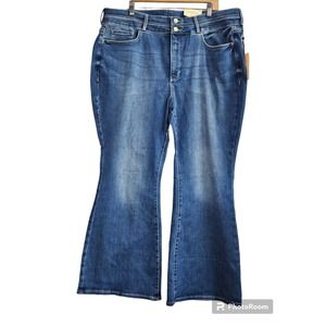 NYDJ High Rise Ava Flared Jeans WHYT8623 Sz 20W Lovesick Blue